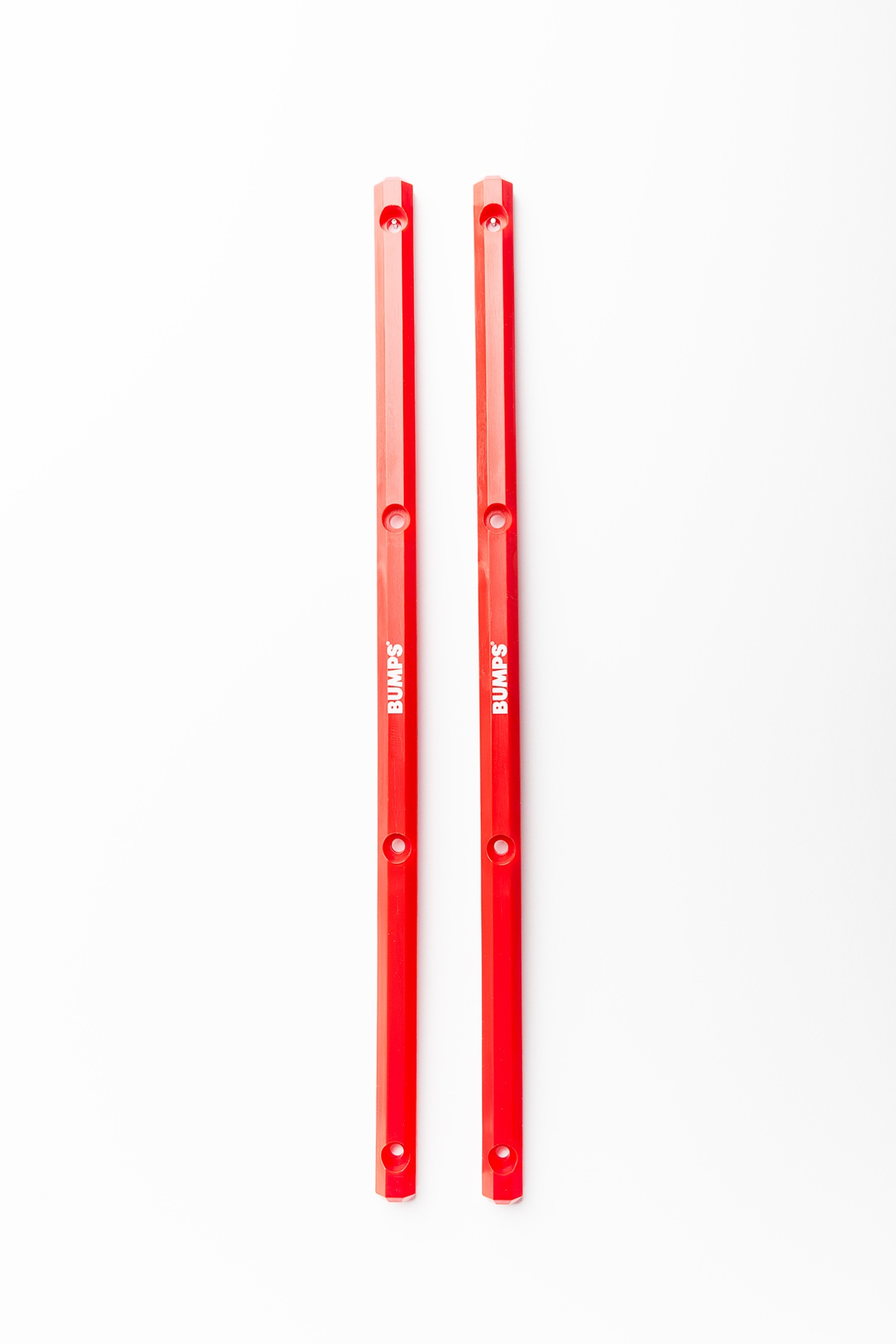 Two red BUMPS rails